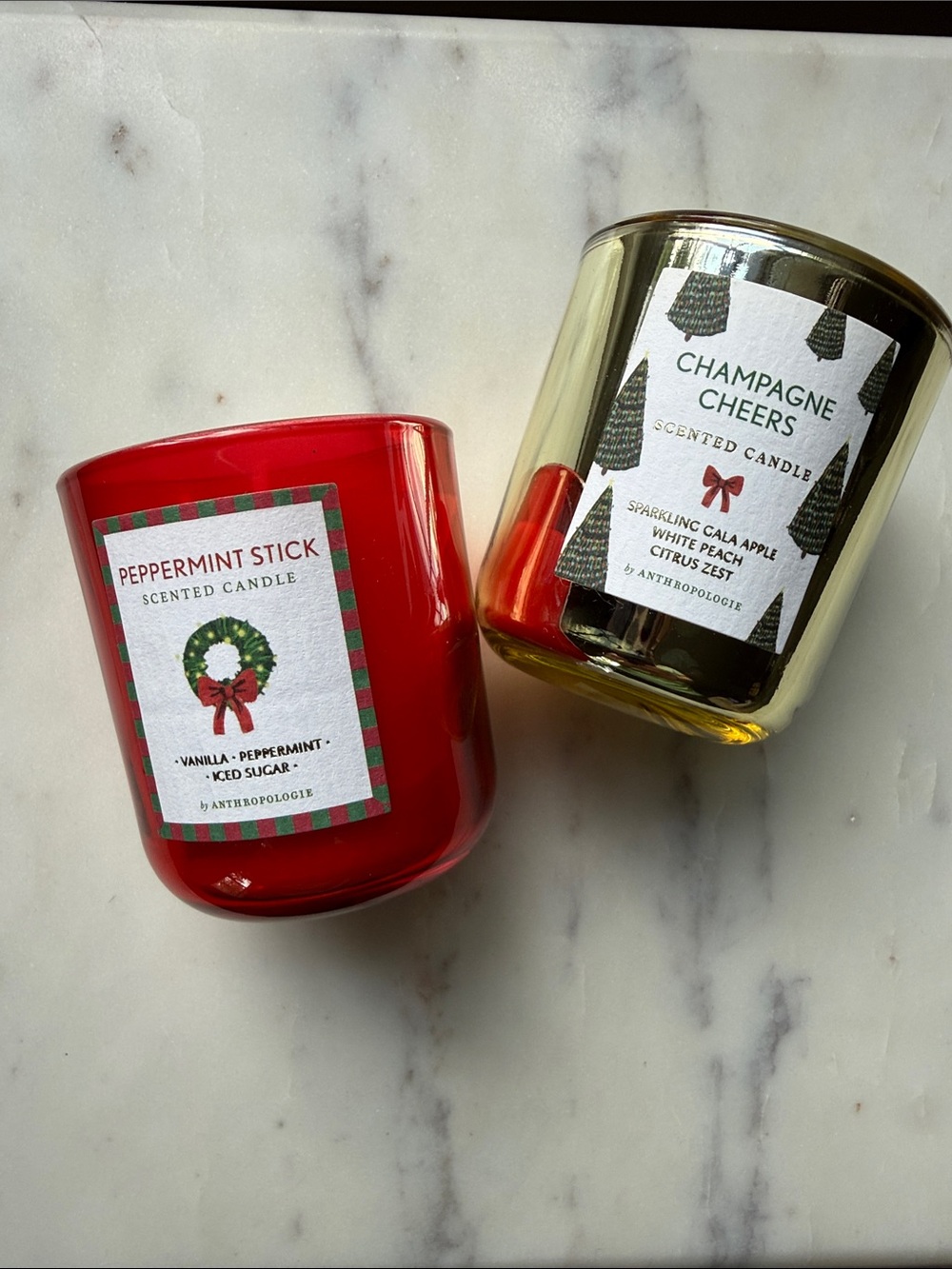 Peppermint Stick & Champagne Cheers Holiday Candles *NEW*